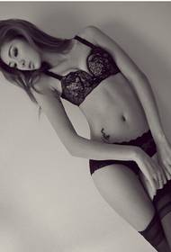 foto di calze sexy troia sexy di pizzo nero bellezza bikini