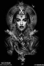 Modello tatuaggio indiano manoscritto di bellezza 118944 - Momento sexy dell'attrice Angelina Jolie