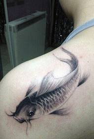 skönhet axel personlighet bläckfisk tatuering