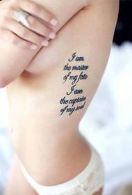 bellissime costole fresche di tatuaggi inglesi