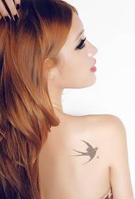 Beautiful sexy shoulder totem tattoo