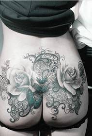 Beauty swaar smaak kant vlinder tatoeëringfoto