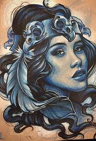 schizzo del manoscritto del bellissimo disegno del tatuaggio