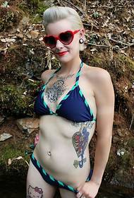 bikini sexy charme buitenlandse schoonheid persoonlijkheid tattoo foto foto