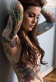 klassinen kaunis seksikäs bikinit kauneus tatuointi kuva kuva