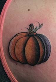 tattoos Threicae cibum cucurbita pictura colore humero tergum puella