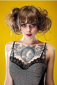 sexig vacker europeisk och amerikansk skönhetsbrosch vacker mode tatuering bild