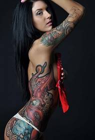 外国の美しさセクシーな美しい人格タトゥーパターン画像