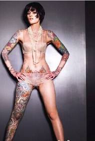 sexy regina parte tatuaggio mudellu di ritrattu di stampa
