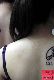 задните крила дигитални двојни слики за тетоважи
