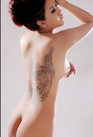 Estatua de tatuaxe desnuda de personalidade de beleza tentación súper sexy