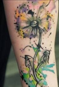 'mele oa basali ka mekhoa e fapaneng ea Dandelion Tatoo ea Letšoao la Liphoofolo