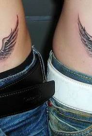 derék szerelem szárnyak pár tetoválás minta