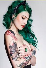 Auslännesch klassesch Schéinheet sexy Tattoo Muster