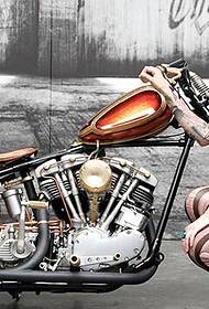 bella foto di tatuaggio straniera locomotiva super classica personalità esteriore