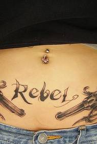 bellezza abdomen sexy bella tatuaggio inglese