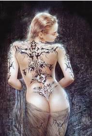 Maschera sexy del tatuaggio di bellezza glamour unica