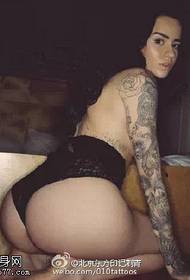 Modello di tatuaggio sexy bellezza fiore Europa e America