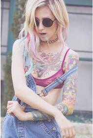 Modello di tatuaggio di bellezza bellezza glamour sexy straniero