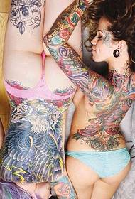 Nindot nga mga sexy nga litrato sa babaye nga tattoo sa Europa ug Amerikano