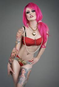 seksuali pagunda gražaus užsienio grožio asmenybės tatuiruotės paveikslėlio nuotrauka