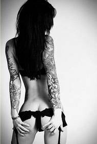 Μόδα γυναίκα μοτίβο τατουάζ φωτογραφία