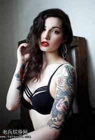 fashion beauty show arm tattoo pattern