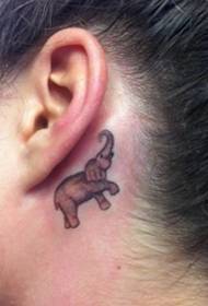 Girls would like this very cute and cute set of elephant tattoo designs