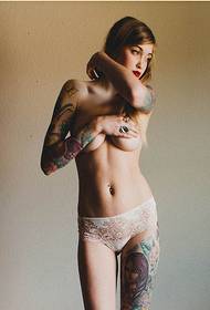 класическа европейска и американска мода жени секси татуировка модел картина
