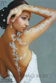beauty white body tattoo pattern