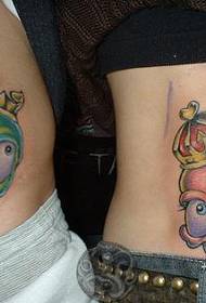 Europäeschen an amerikanesche Meedercher Tattoo 118443 - Totem Paar Tattoo Muster