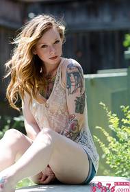 Immagine di immagine di tatuaggio di personalità di bellezza bella piccola europea 119805-foto sexy europea-americana tentazione fascino immagine di tatuaggio di personalità di bellezza