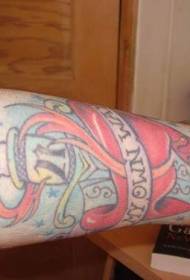 Aarm gemoolt helleg Häerz an Dolk Tattoo Muster