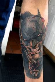 Arm New School Beschreibung Stil Angry Batman Tattoo Pattern