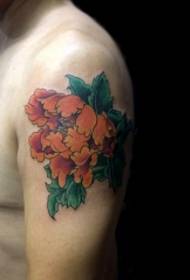 Arm Guo Yun Fang Hua Peony Çiçək Boyalı Tatu