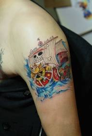 Aarmt Stéck Sonny Cartoon gemoolt Tattoo Muster