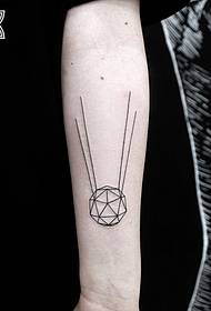 Små arm geometri ball liten fersk linje tatovering mønster