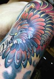 Paže farebné fantasy krídla so vzorom tetovania písmen