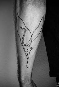 Armlet crveno-okrunjena dizalica minimalistički crni uzorak tetovaža