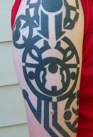 Рака на црна густа линија на племенски тотем, тетоважа