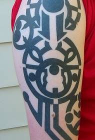 Modello di tatuaggio totem tribale di linea spessa nero braccio