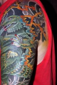 Modello tatuaggio braccio godzilla multicolore del fumetto