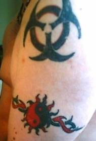 Yin bra ak yan tripotay logo ak totem modèl tatoo