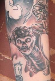 Ragazzo e modello del tatuaggio del braccio del mostro catturato