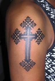 Ročno črni kriški krstni vzorec tatoo