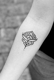 Girl's small arm small fresh van Gogh tattoo pattern