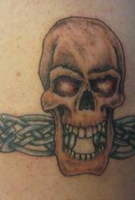 Motif de tatouage bras tatoué bouche ouverte