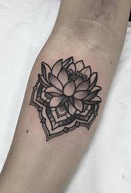 Boka fekete szürke lótusz vanília tetoválás tetoválás minta