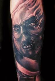 Modello del tatuaggio del diavolo ritratto sul braccio