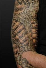 Patró de tatuatge de braç mecànic biomecànic de personalitat